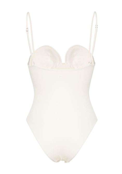 White rose-appliqué swimsuit Magda Butrym - women MAGDA BUTRYM | 802722CRM